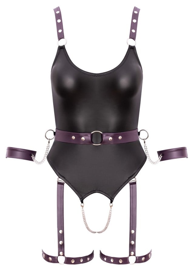 Crotchless Bondage Body Black