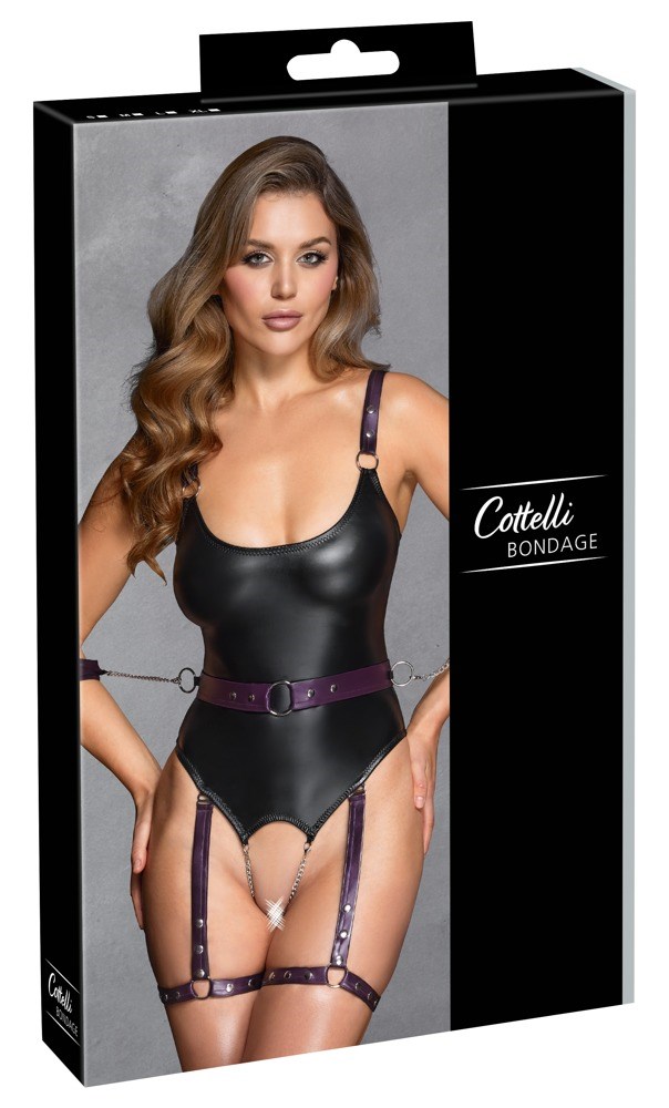 Crotchless Bondage Body Black
