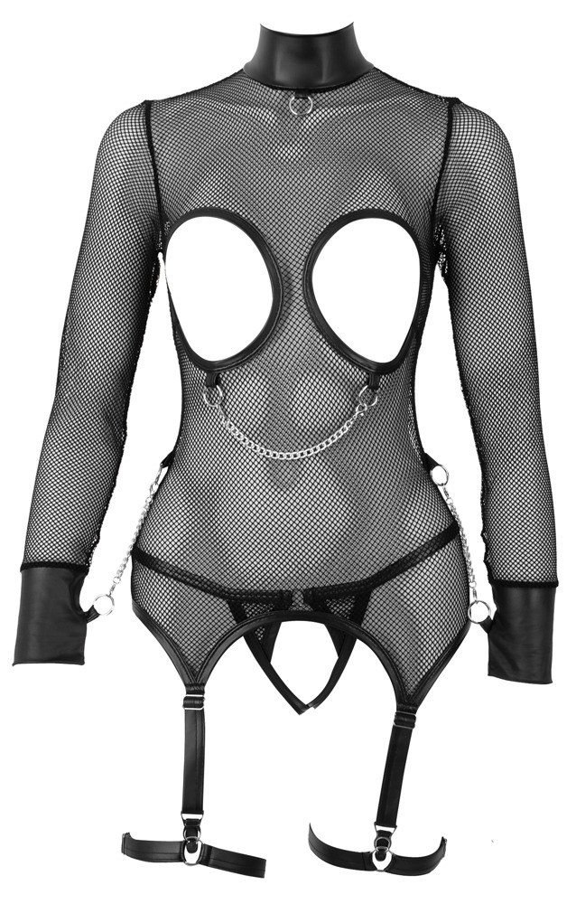 Long-sleeved Basque & Crotchless String