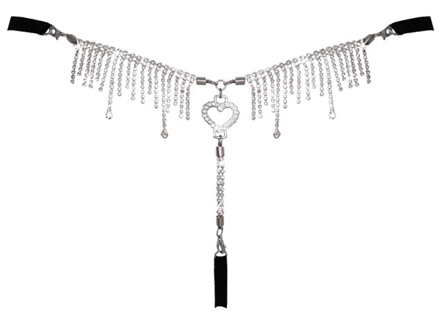 Black String With Rhinestones