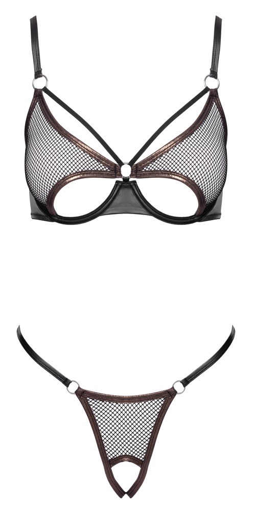 Bra & Crotchless Thong Set
