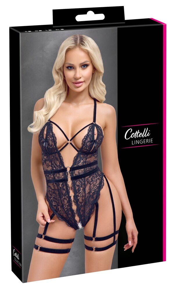 Cottelli Lingerie Crotchless String Lace Body