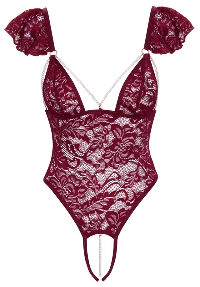 Crotchless Thong Body Red