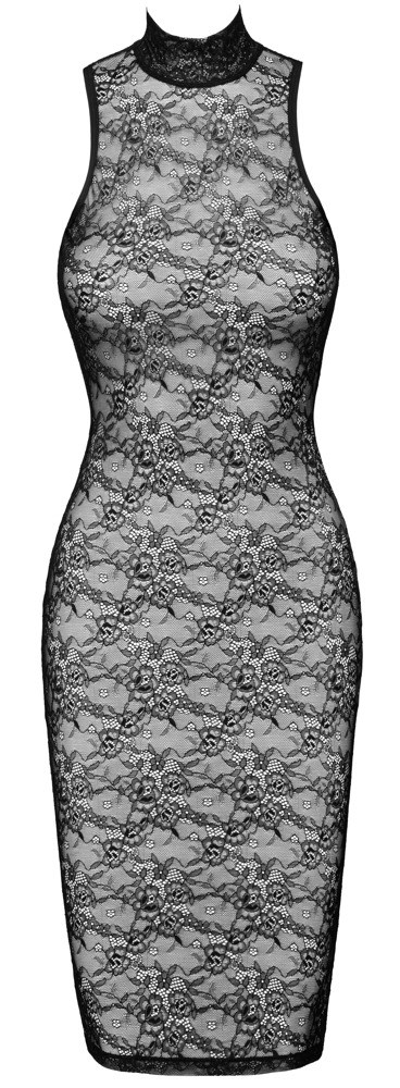 Knee-length Lace Dress Black