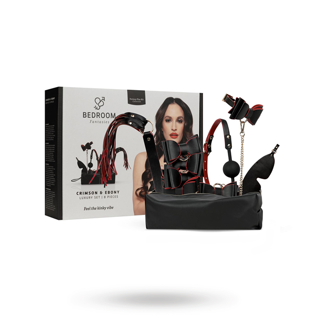 Crimson & Ebony 8-pcs Luxury Bondage Set