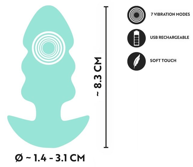 Vibrating Mini Butt Plug Green