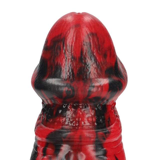 Dark Lycan Spawn Silicone Dildo - Red/Black