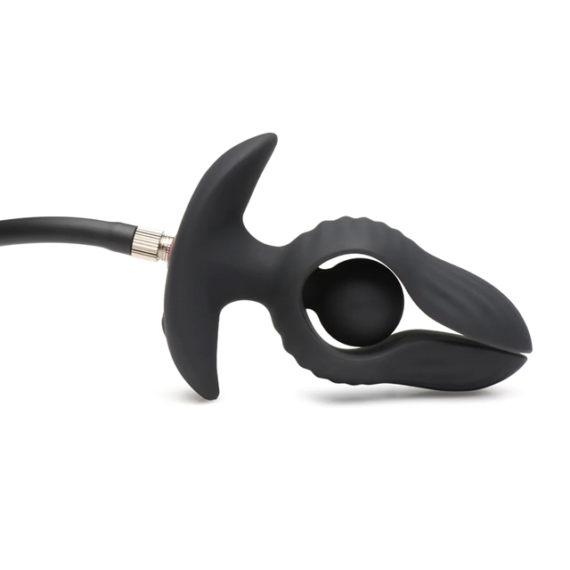 Dark Pearl Inflatable Vibrating Butt Plug With Remote Control