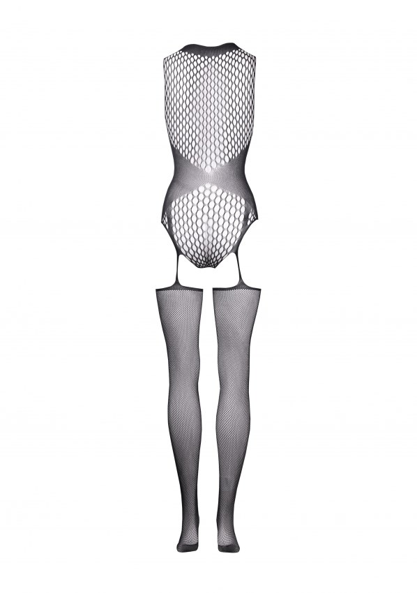 Contrast Suspender Bodystocking