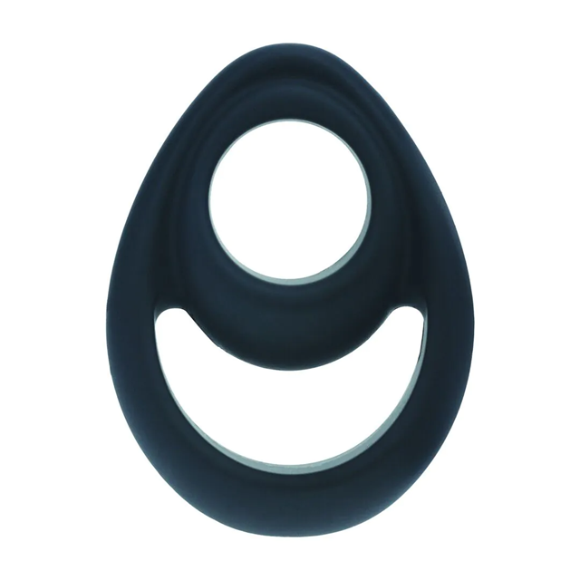 Double Ergo Silicone Cockring - Black