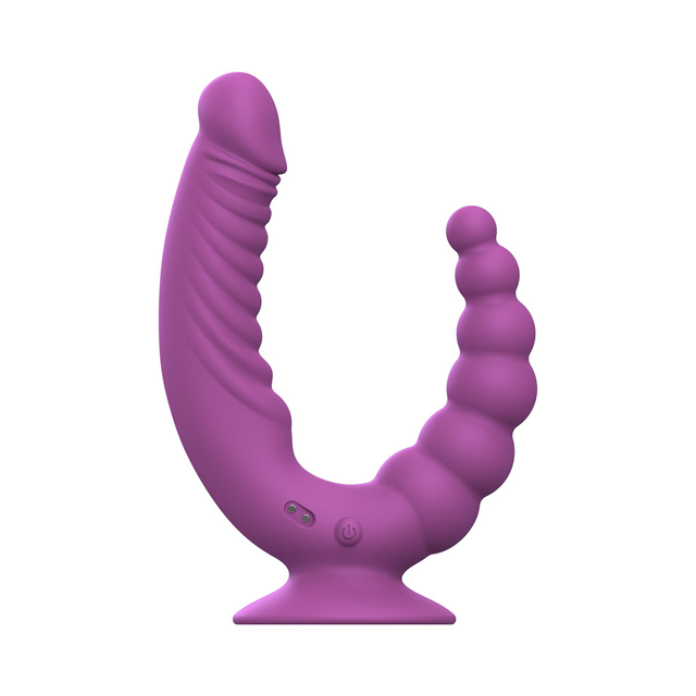 Double Vibrator With Suction Cup & Remote