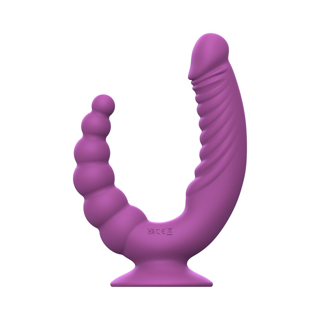 Double Vibrator With Suction Cup & Remote