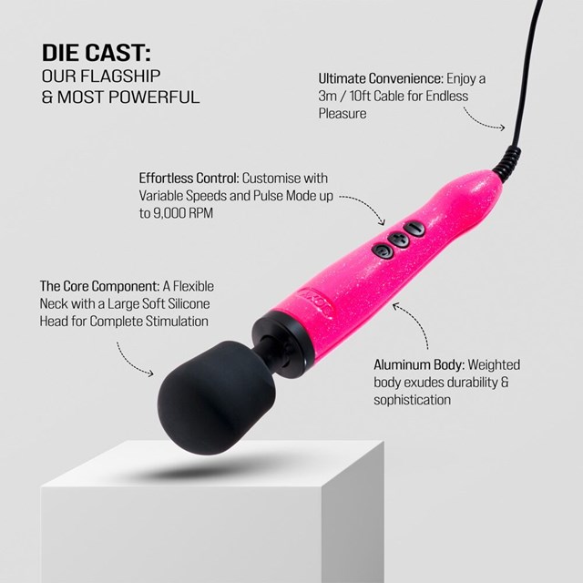 DIE CAST EXTRA POWERFUL WAND - HOT PINK