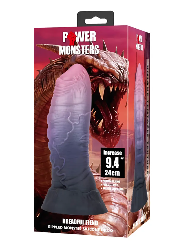 Dreadful Fiend Rippled Monster Silicone Dildo 24 cm