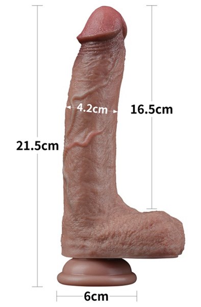 Dual Layered Silicone Dildo 21,5 cm