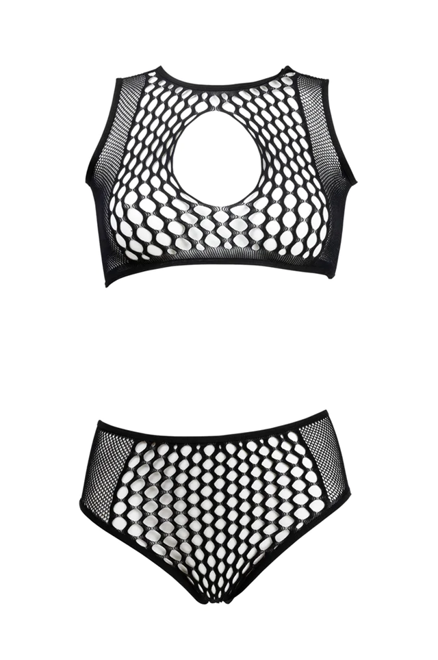 Duo Net Key-Hole Bra Set
