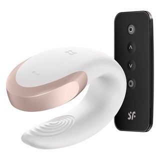 Double Love Luxury Partner Vibrator - White