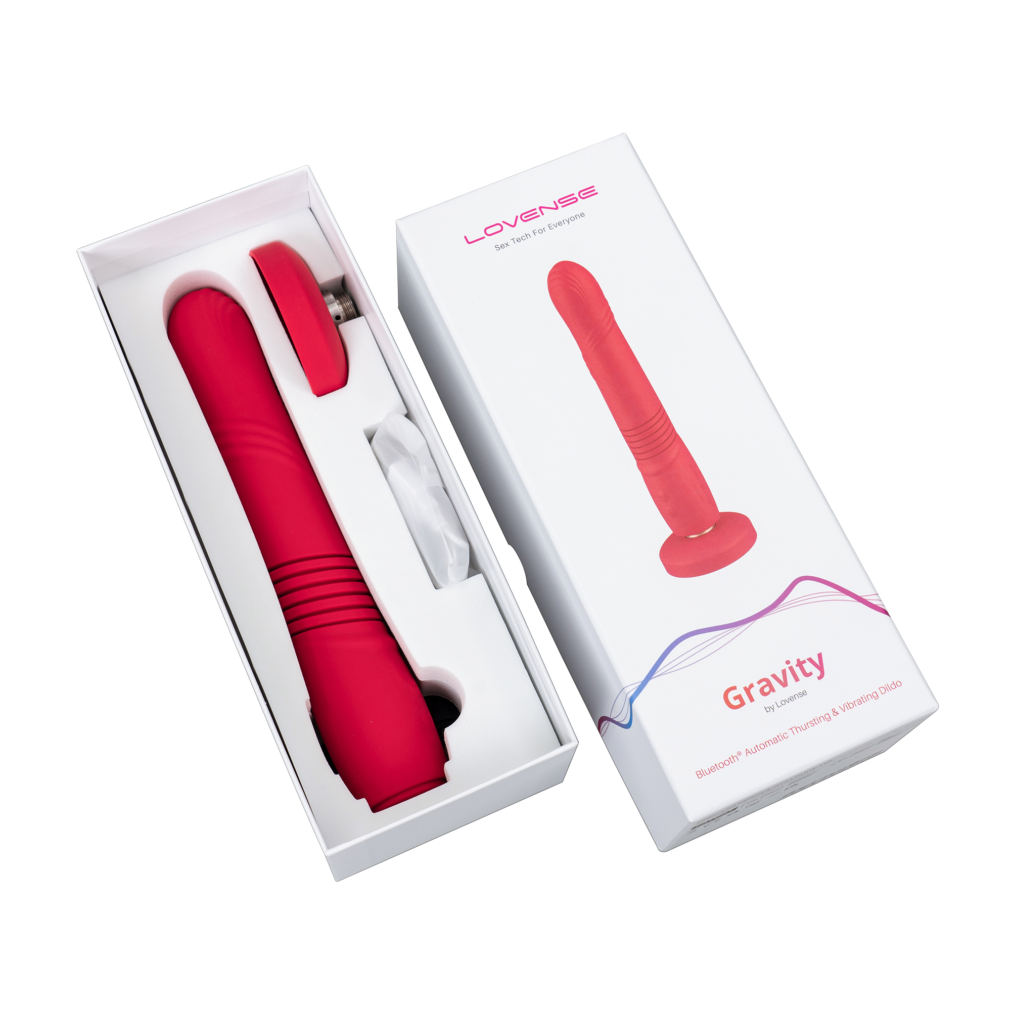 GRAVITY THRUSTING DILDO - red