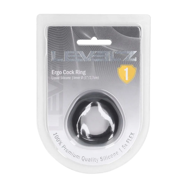 Ergo Liquid Silicone Cockring - Black