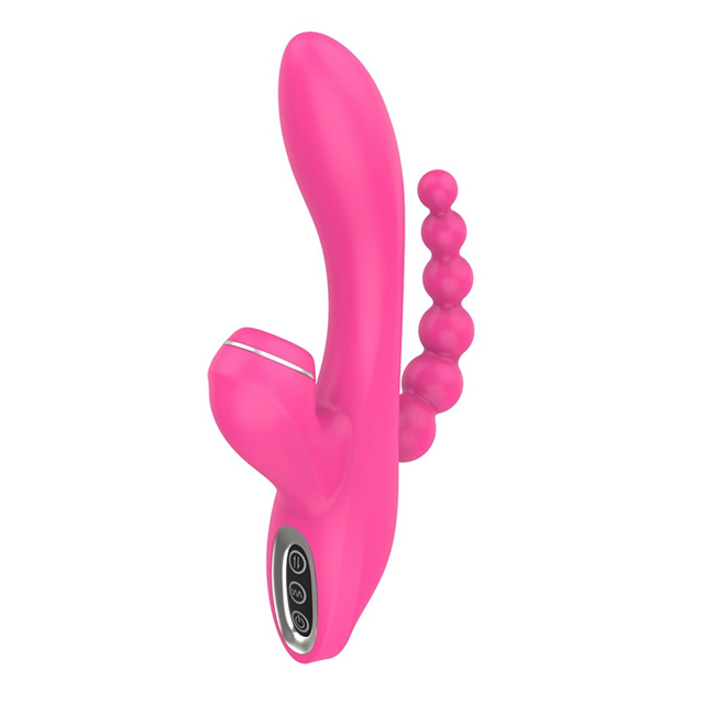 G-spot Vibrator With Sucking & Anal Beads
