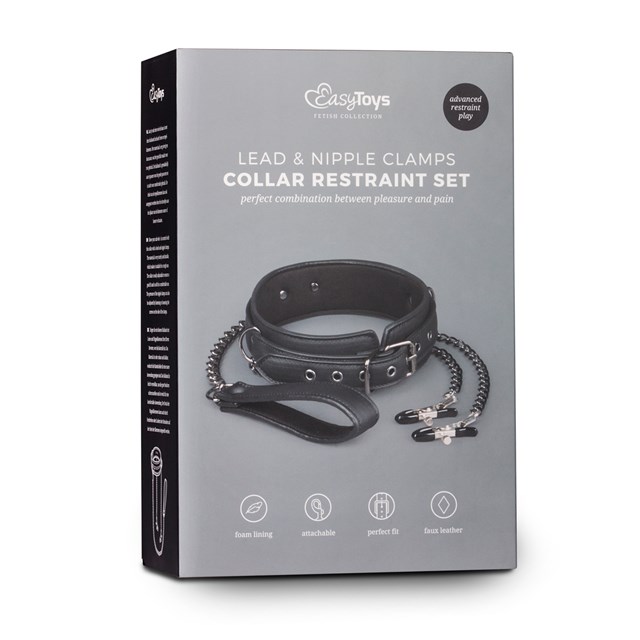 Leather Collar & Nipple Chains