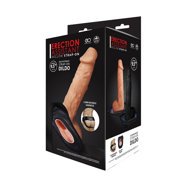 Erection Assistant 24cm Hollow Strap-On - Flesh