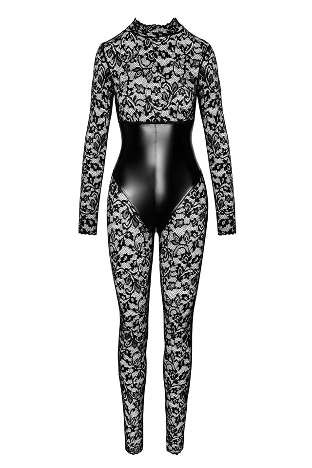 F299 Enigma lace catsuit with underbust bodice