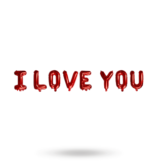 Foil Ballon Text I Love You 40 Cm