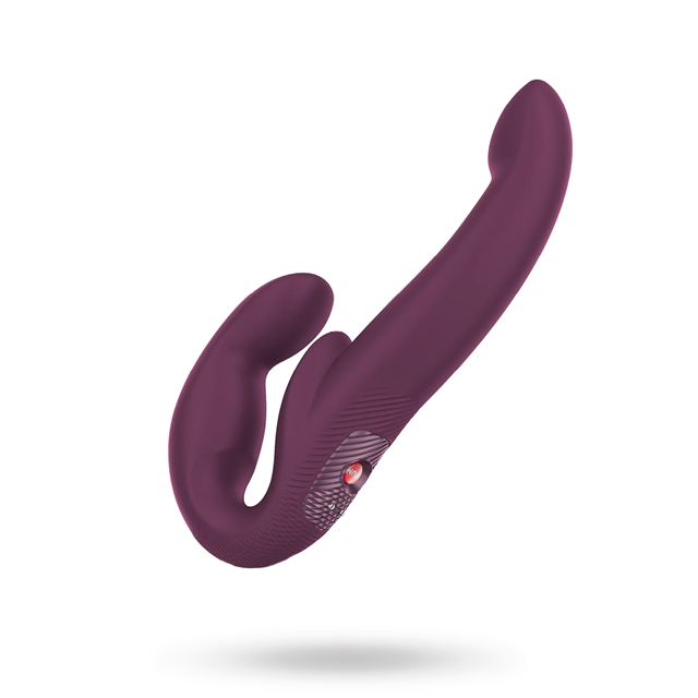 SHARE VIBE PRO VIBRATING DOUBLE DILDO - BURGUNDY