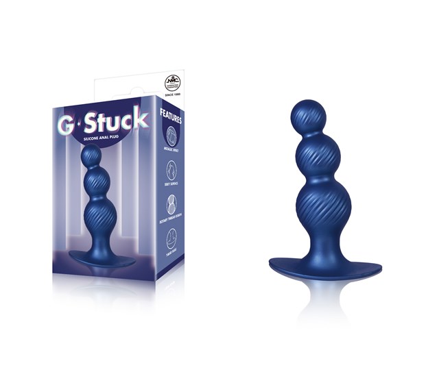 G-Stuck Silicone Anal Plug Metallic Blue