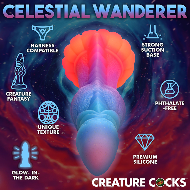 Glow-In-The-Dark Alien Dildo 21,6 cm