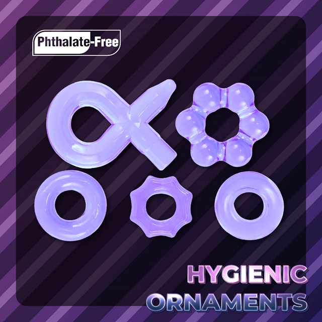 Hardcore Powerful Cock-Ring Set Blue