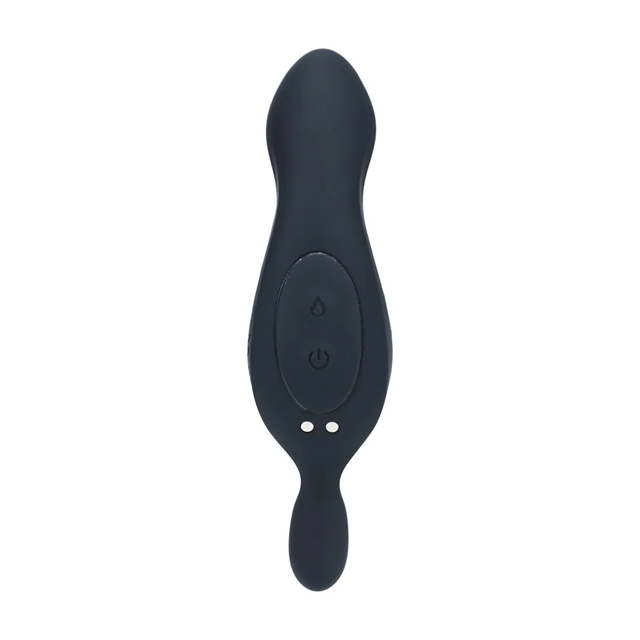Heating and Vibrating Silicone Prostate Stimulator - Black