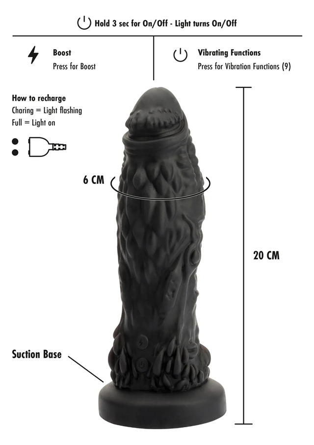 Goblin Vibrating Monster Dong 20 cm