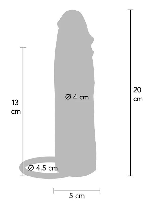 Hydrated Silicone Skin Penis Sleeve 20 cm