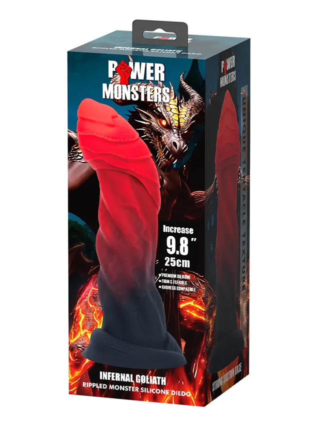 Infernal Goliath Rippled Monster Silicone Dildo 25 cm