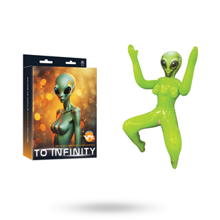 Inflatable 3 Breasted Alien Love Doll - Green