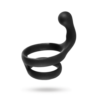 Jet Horny Cock Ring With Ball Strap & Clit Stimulator