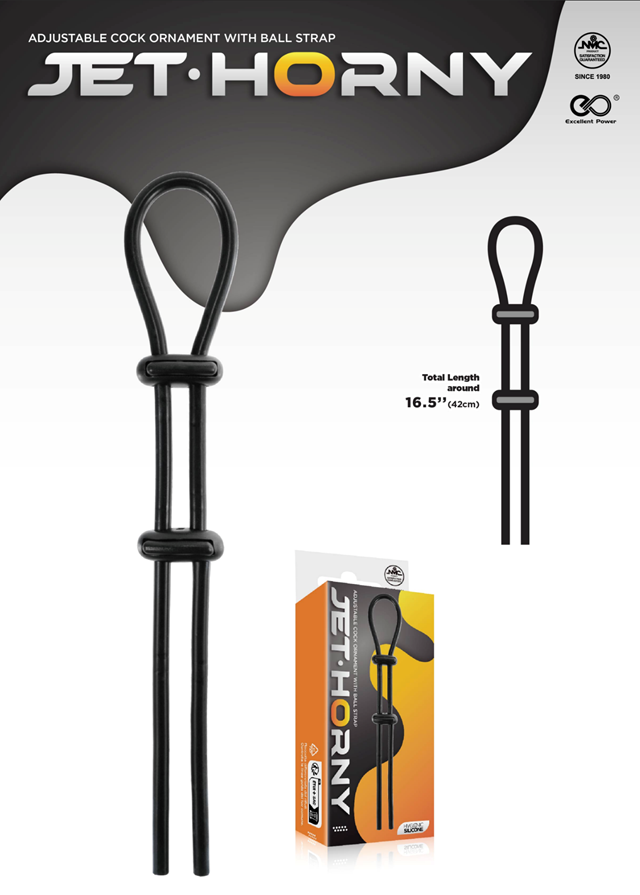 Jet Horny Lasso Cock Ring With Ball Strap