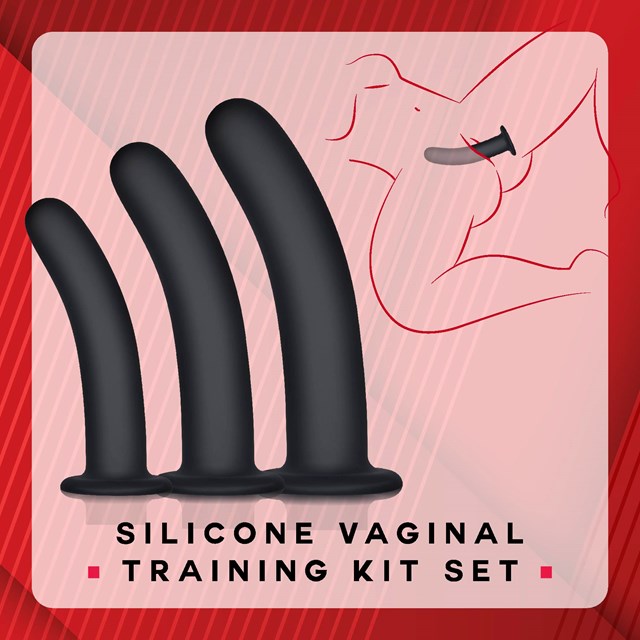 Kick Up Vaginal/Anal Training Kit Set Black