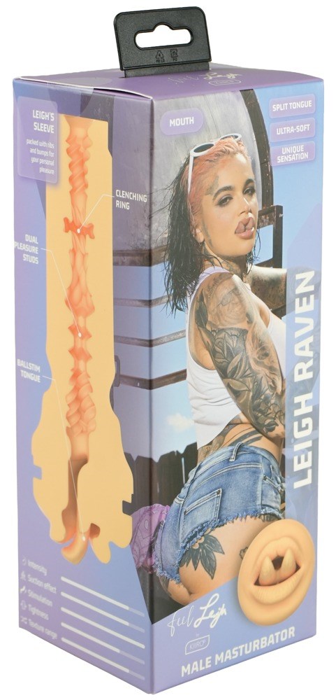 Kiiroo Feel Stroker - Leigh Raven Mouth