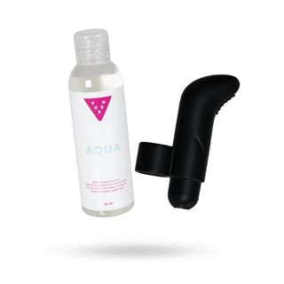 Setti: Yellooh The Perfect Finger Vibe & Vuxen Aqua Vesipohjainen Liukuvoide 50 Ml