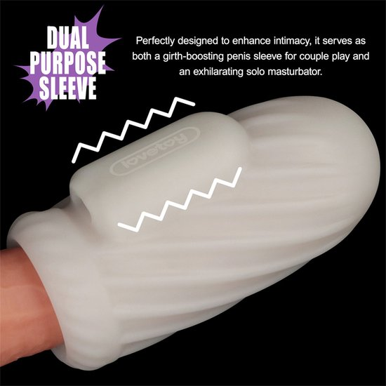 Knights Ring Vibrating Dual Purpose Sleeve - Spiral
