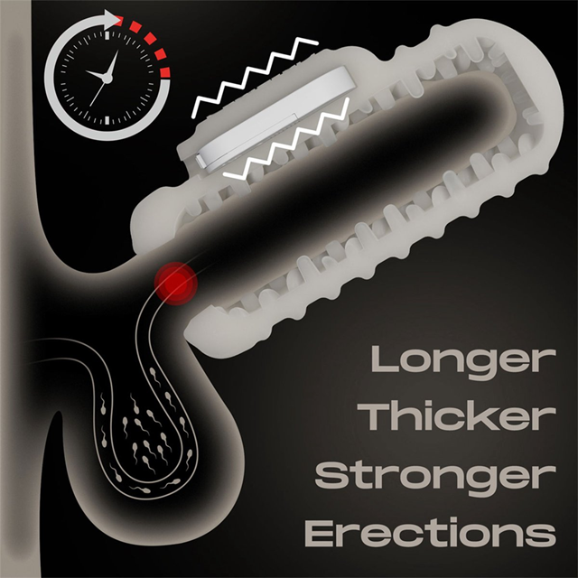 Knights Ring Vibrating Dual Purpose Sleeve - Wavy