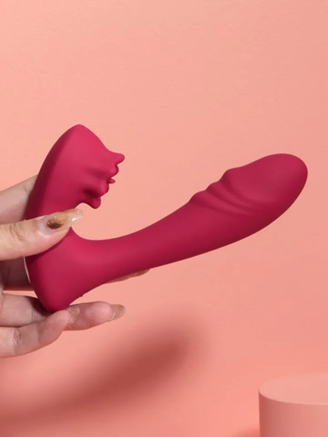 Lacy G-Spot Vibrator With Tongue Licker