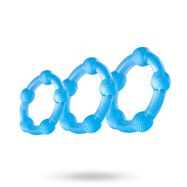 Lasting Love Ring Beaded 3 Piece Set - Blue