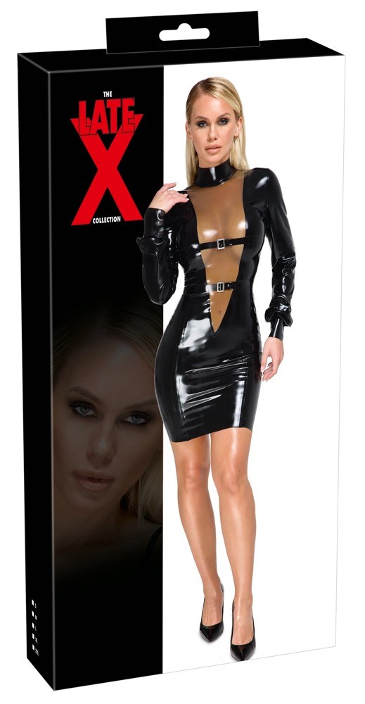 Latex dress with long sleeves