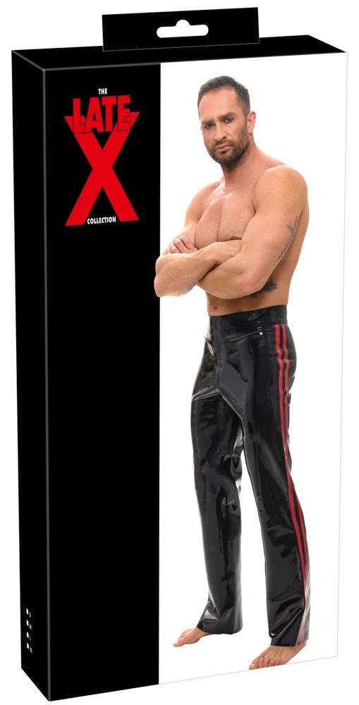 Latex Trousers Black/Red