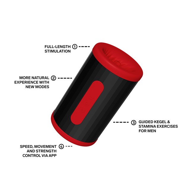 LELO F2S Double Sonic Masturbator Red