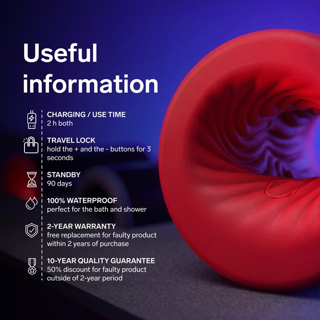 LELO F2S Double Sonic Masturbator Red